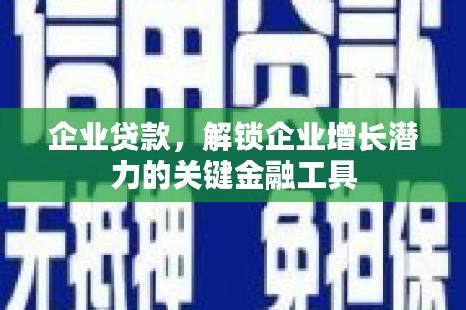 枣强企业贷款，解锁企业增长潜力的关键金融工具