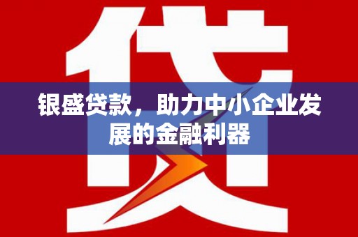 枣强银盛贷款，助力中小企业发展的金融利器