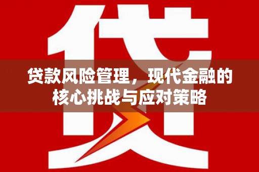 枣强贷款风险管理，现代金融的核心挑战与应对策略