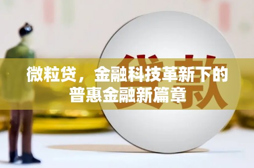 枣强微粒贷，金融科技革新下的普惠金融新篇章