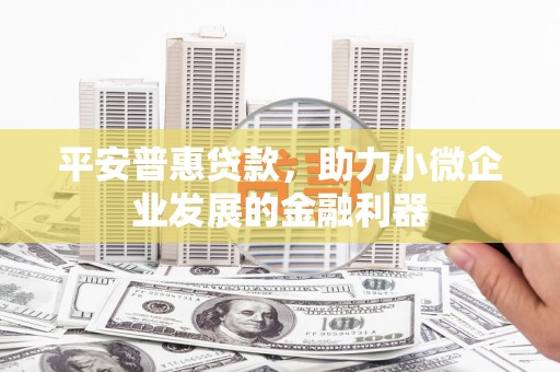 枣强平安普惠贷款，助力小微企业发展的金融利器