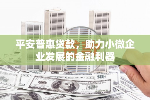 枣强平安普惠贷款，助力小微企业发展的金融利器